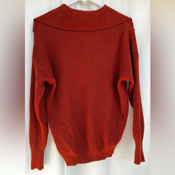 Cyrus Rust Cinnamon Terra Cotta Long Sleeve Sweater Size S - Picture 5 of 9